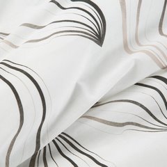 Komplet pościeli ELLA 1 beżowa z motywem liści z tkaniny bawełnianej Ella Line Eurofirany - 160 x 200 cm - biały 5