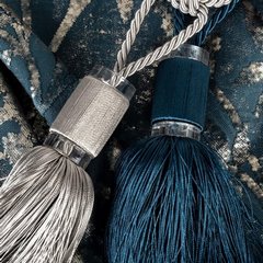 Dekoracyjny sznur DINA ciemnoniebieski do upięć z chwostem Eurofirany - 60 x 25 cm - ciemnoniebieski 3
