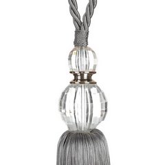 Upinacz do zasłon i firan srebrny IZA sznur ze kryształowymi kuleczkami 74 cm Eurofirany - 74 x 35 cm - srebrny 3