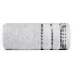 Ręcznik AMANDA srebrny z delikatną ozdobną bordiurą Eurofirany - 30 x 50 cm - srebrny 1