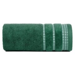 Ręcznik kąpielowy AMANDA z delikatną ozdobną bordiurą Eurofirany - 50 x 90 cm - butelkowy zielony 1