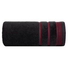 Ręcznik kąpielowy AMANDA z delikatną ozdobną bordiurą Eurofirany - 50 x 90 cm - czarny 1