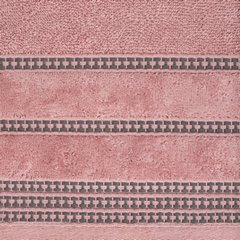 Ręcznik AMANDA pudrowy z delikatną ozdobną bordiurą Eurofirany - 30 x 50 cm - pudrowy róż 2