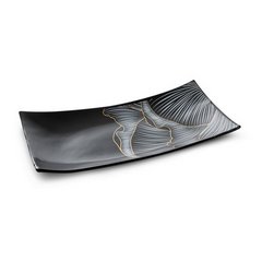 Patera ceramiczna PEONIA 1 czarna o kształcie prostokąta Limited Collection Eurofirany - 41 x 21 x 9 cm - czarny 3