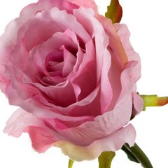 RÓŻOWA RÓŻA KLASYCZNY SZTUCZNY KWIAT 63 cm EUROFIRANY - dł. 63 cm śr. kwiat 7 cm/7 cm - różowy 2