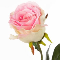 ŻÓŁTO - RÓŻOWA RÓŻA KLASYCZNY SZTUCZNY KWIAT 63 cm EUROFIRANY - ∅ 7 x 63 cm - różowy 1