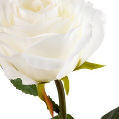 Sztuczny kwiat dekoracyjny RÓŻA kremowa Eurofirany - ∅ 10 x 62 cm - kremowy 2