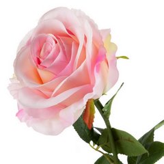 Sztuczny kwiat różowa RÓŻA pełna rozwinięta 1szt  64 cm Eurofirany - ∅ 10 x 62 cm - różowy 1