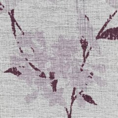 Firana FIONA w fioletowe kwiaty z matowej etaminy Eurofirany - 140 x 250 cm - biały 3