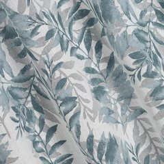 Zasłona HARIET w niebieskie liście Eurofirany - 140 x 250 cm - naturalny 2