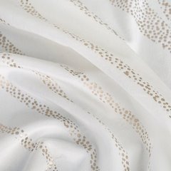 BLANCA 3 biała zasłona z welwetu ze złotym wzorem geometrycznym na taśmie flex 140x270 cm LIMITED COLLECTION Eurofirany - 140 x 270 cm - biały 4