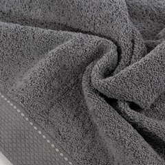 Ręcznik DAISY z dekoracyjnym z ozdobną stębnówką na bordiurze Eurofirany - 30 x 50 cm - stalowy 4