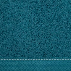 Ręcznik DAISY turkusowy z dekoracyjnym stebnowaniem na bordiurze Eurofirany - 30 x 50 cm - turkusowy 3