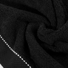 Ręcznik DAISY z dekoracyjnym z ozdobną stębnówką na bordiurze Eurofirany - 30 x 50 cm - czarny 4