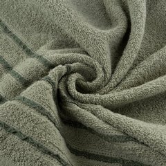 Ręcznik łazienkowy JASPER z bordiurą w paski Eurofirany - 30 x 50 cm - oliwkowy 4