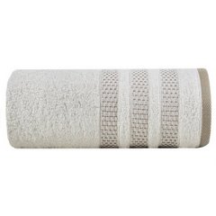 Ręcznik łazienkowy NASTIA z dekoracyjną bordiurą Eurofirany - 50 x 90 cm - kremowy 2
