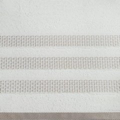 Ręcznik łazienkowy NASTIA z dekoracyjną bordiurą Eurofirany - 50 x 90 cm - kremowy 3