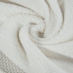 Ręcznik łazienkowy NASTIA z dekoracyjną bordiurą Eurofirany - 50 x 90 cm - kremowy 4