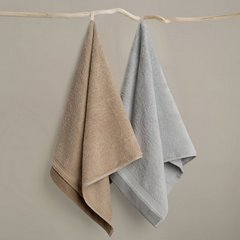 KINGA bawełniany ręcznik łazienkowy z żakardową bordiurą Eurofirany - 70 x 140 cm - jasnopopielaty 6
