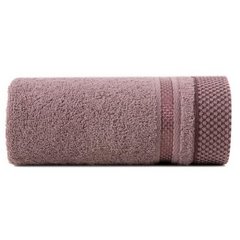 KINGA bawełniany ręcznik łazienkowy z żakardową bordiurą Eurofirany - 50 x 90 cm - liliowy 2
