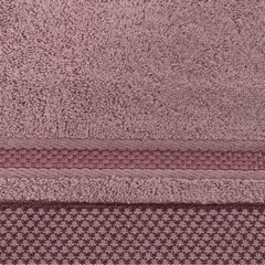 KINGA bawełniany ręcznik łazienkowy z żakardową bordiurą Eurofirany - 50 x 90 cm - liliowy 3