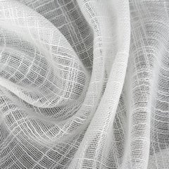 Zasłona LIREN o płóciennym splocie w stylu eko Eurofirany - 140 x 250 cm - biały 4