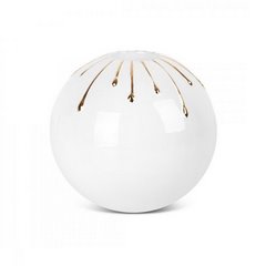 Świecznik ceramiczny LUIS biały z efektem złotych kropel Eurofirany - ∅ 15 x 13 cm - biały 1