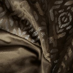 Zasłona LIZA z welwetu z dekoracyjnym pasem Eurofirany - 140 x 250 cm - jasnobrązowy 4