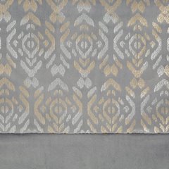 Zasłona LIZA z welwetu z dekoracyjnym pasem Eurofirany - 140 x 250 cm - stalowy 3