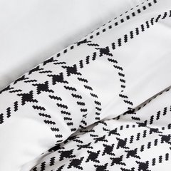 Komplet pościeli NIKA 20 z satyny bawełnianej zdobiona subtelną kratą Eurofirany - 220 x 200 cm - biały 5