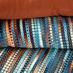 Komplet pościeli NIKA 25  w nowoczesnym stylu z satyny bawełnianej Eurofirany - 220 x 200 cm - niebieski 5