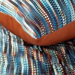 Komplet pościeli NIKA 25  w nowoczesnym stylu z satyny bawełnianej Eurofirany - 220 x 200 cm - niebieski 6
