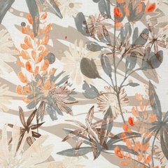 Komplet pościeli SONIA 23 z motywem polnych kwiatów z tkaniny bawełnianej Eurofirany - 220 x 200 cm - beżowy 4