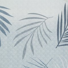 Komplet pościeli SONIA 28 z motywem liści palmy z tkaniny bawełnianej Eurofirany - 220 x 200 cm - jasnoniebieski 4