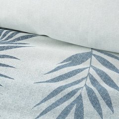 Komplet pościeli SONIA 28 z motywem liści palmy z tkaniny bawełnianej Eurofirany - 220 x 200 cm - jasnoniebieski 5