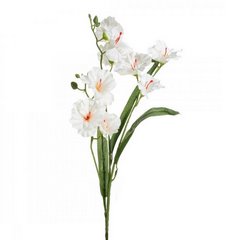 Sztuczny kwiat dekoracyjny FREZJA z jedwabistej tkaniny kremowy Eurofirany - ∅ 9 x 80 cm - kremowy 1