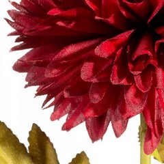 Kwiat sztuczny dekoracyjny CHRYZANTEMA czerwona Eurofirany - ∅ 12 x 63 cm - bordowy 2
