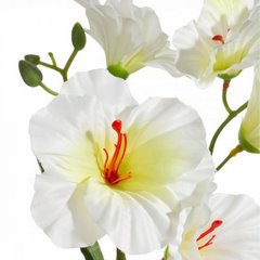 Kwiat sztuczny dekoracyjny z płatkami z jedwabistej tkaniny biały Eurofirany - ∅ 9 x 80 cm - biały 2