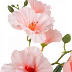 Kwiat sztuczny dekoracyjny z płatkami z jedwabistej tkaniny różówy Eurofirany - ∅ 9 x 80 cm - jasnoróżowy 2