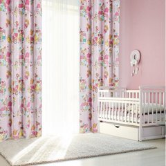 Polly różowa lekka dekoracja do pokoju dziecięcego na przelotkach 140x250 cm Eurofirany - 140 x 250 cm - różowy 9