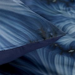 Komplet pościeli PREMIUM z designerskim wzorem z makosatyny bawełnianej Eurofirany Premium - 160 x 200 cm - ciemnoniebieski 6