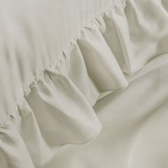 Komplet pościeli VENUS beżowy z makosatyny bawełnianej z subtelną falbanką Eurofirany - 220 x 200 cm - beżowy 4