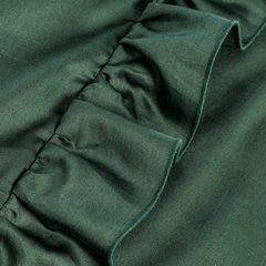 Komplet pościeli VENUS beżowy z makosatyny bawełnianej z subtelną falbanką Eurofirany - 160 x 200 cm - butelkowy zielony 5