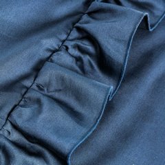Komplet pościeli VENUS beżowy z makosatyny bawełnianej z subtelną falbanką Eurofirany - 160 x 200 cm - ciemnoniebieski 5