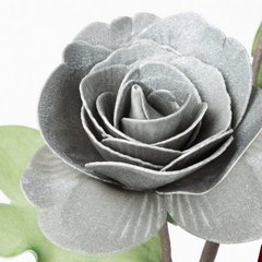 Kwiat sztuczny dekoracyjny srebrny Eurofirany - ∅ 12 x 77 cm - srebrny 2