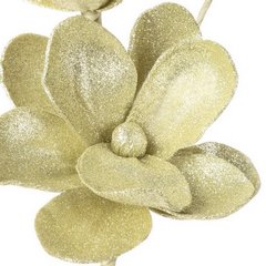 Kwiat sztuczny dekoracyjny z lśniącym brokatem szampański Eurofirany - ∅ 20 x 75 cm - szampański 2