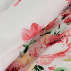 Komplet pościeli SPRING 1 z barwnym kwiatowym nadrukiem z satyny bawełnianej Eurofirany - 140 x 200 cm - biały 5