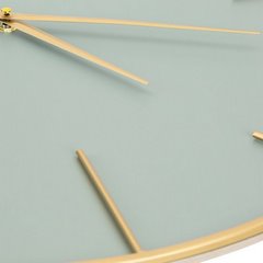 Okrągły zegar ścienny w nowoczesnym stylu Eurofirany - 60 x 4 x 60 cm - miętowy 3
