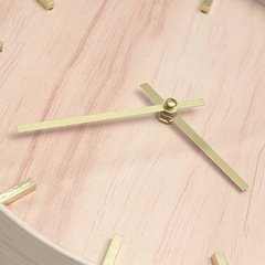 Okrągły zegar w nowoczesnym stylu Eurofirany - 30 x 4 x 30 cm - różowy 3