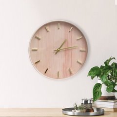 Okrągły zegar w nowoczesnym stylu Eurofirany - 30 x 4 x 30 cm - różowy 4